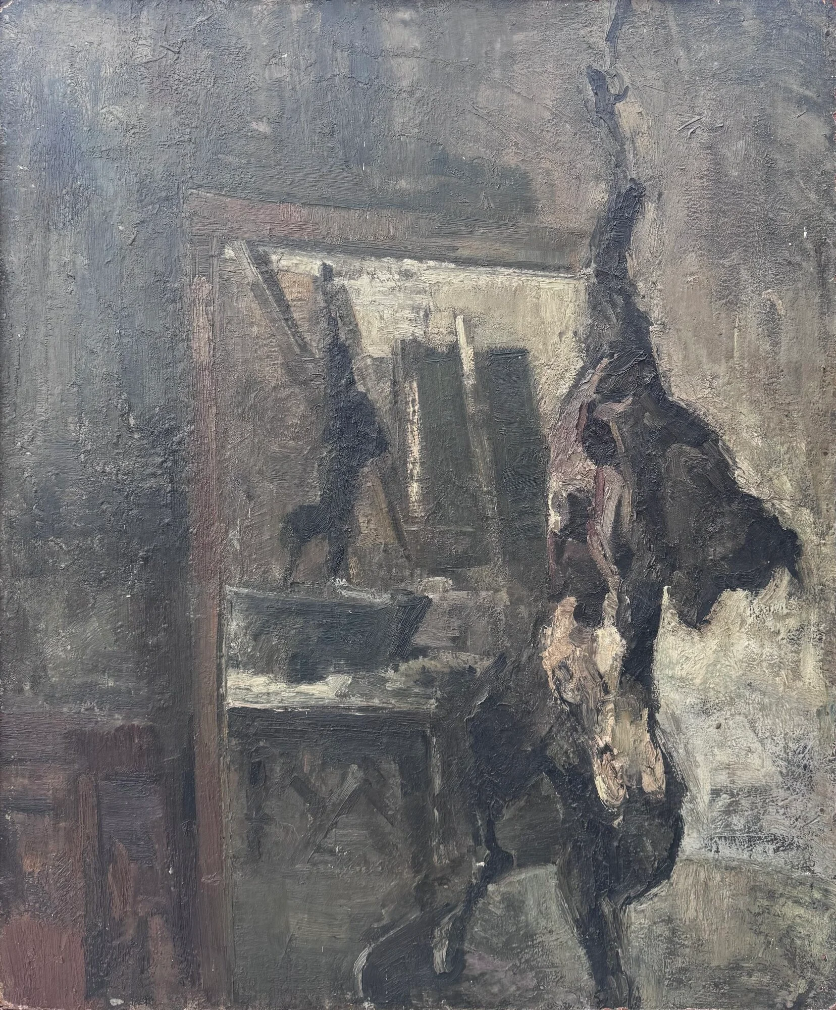 Dead Dog Hanging and Reflection, 1960, 126 x 101cm
