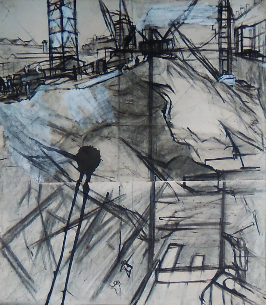Shell Southbank Building Site no.2, 1960, 64 x 56cm