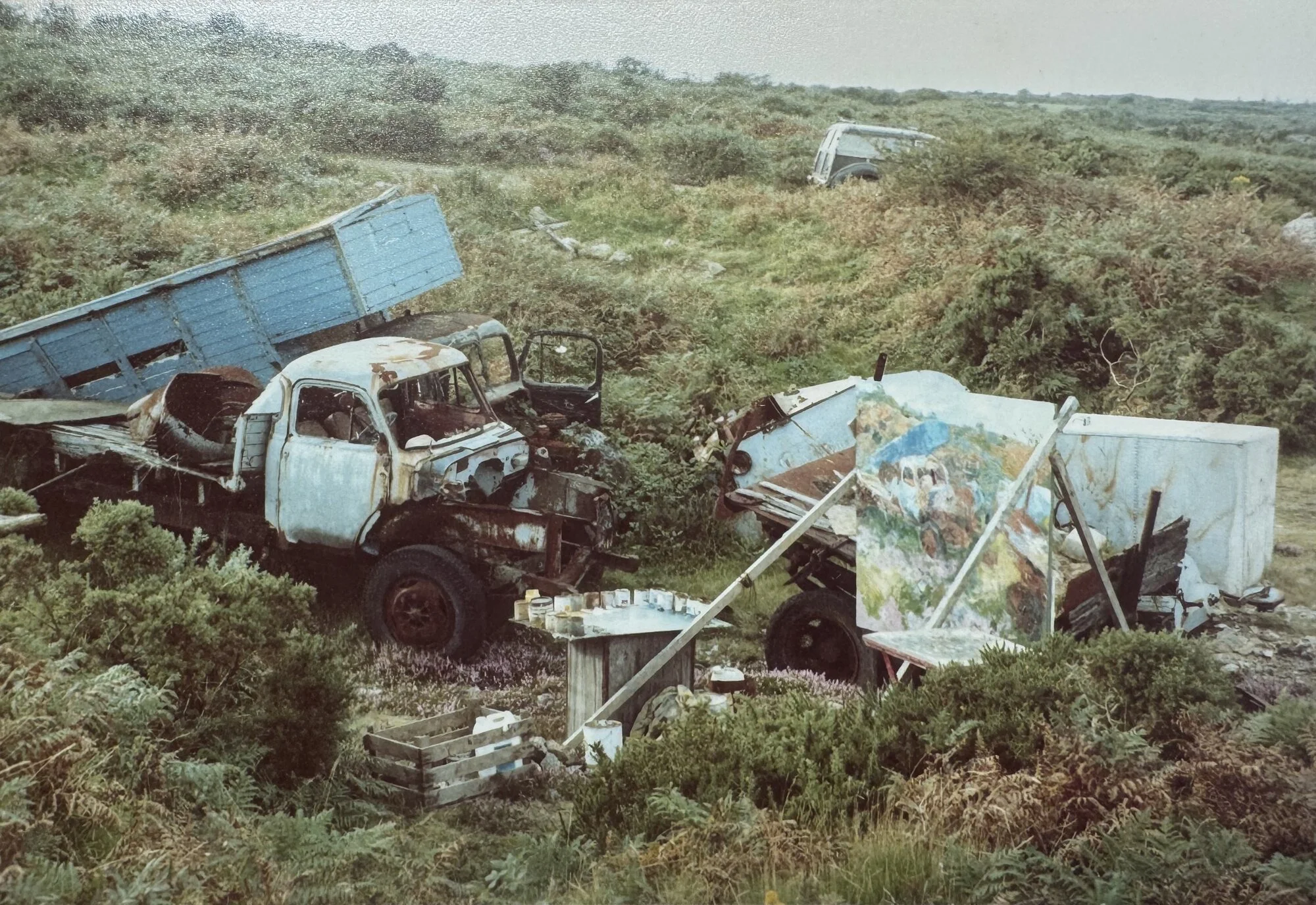 Ray Working on Abandoned Vehicles, 1980