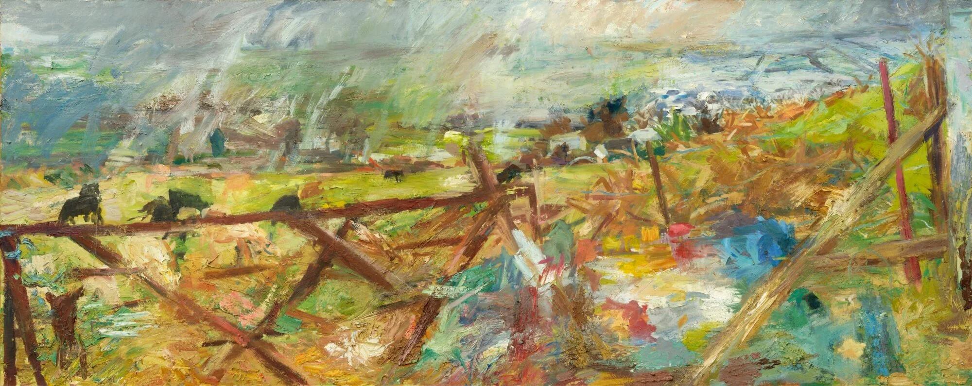 Carn Marth Field, Snow Shower Passing, 1986, 122 x 306cm